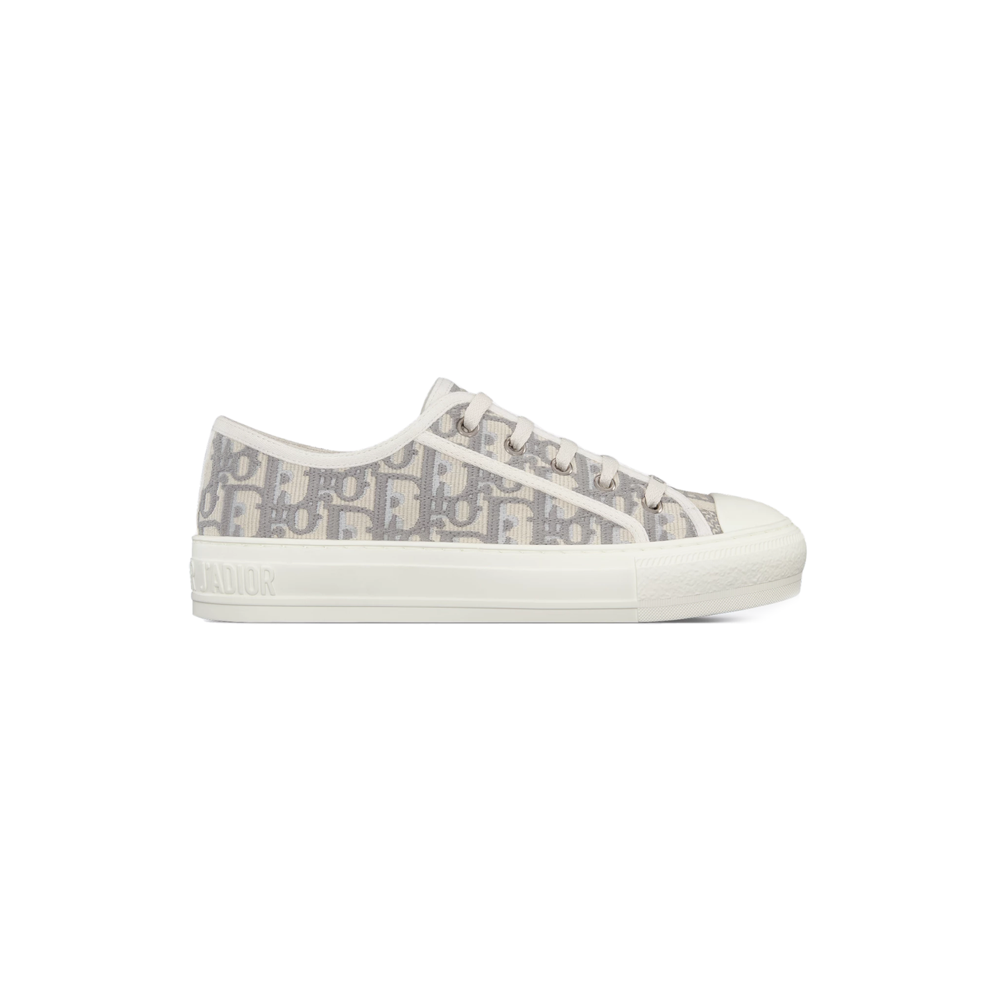 Walk'n'Dior Sneaker Stone Gray Dior Oblique Embroidered Cotton