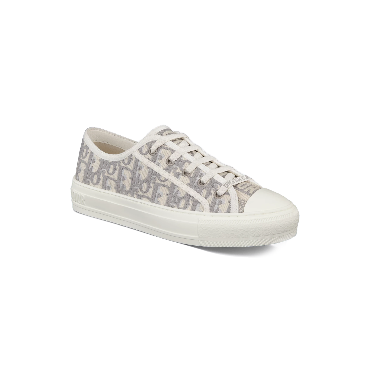 Walk'n'Dior Sneaker Stone Gray Dior Oblique Embroidered Cotton