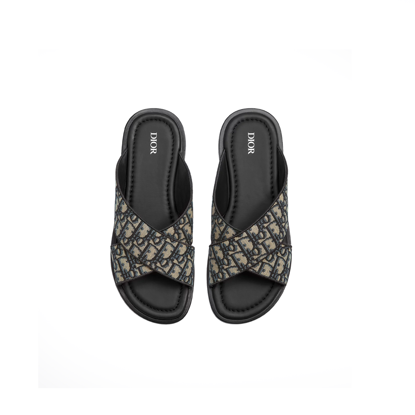 Dior Alias Sandal Beige and Black Dior Oblique Jacquard